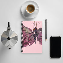 Load image into Gallery viewer, Pink Butterfly Spiral Notebook