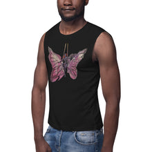 Load image into Gallery viewer, Pink Butterfly Silks Men's Muscle Shirt