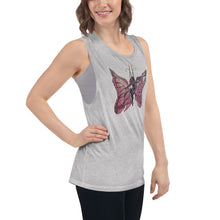 Load image into Gallery viewer, Pink Butterfly Silks Racerback Tank