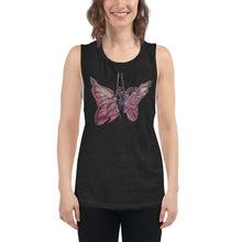 Load image into Gallery viewer, Pink Butterfly Silks Racerback Tank