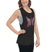 Load image into Gallery viewer, Pink Butterfly Silks Racerback Tank