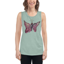 Load image into Gallery viewer, Pink Butterfly Silks Racerback Tank