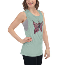 Load image into Gallery viewer, Pink Butterfly Silks Racerback Tank