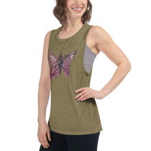 Load image into Gallery viewer, Pink Butterfly Silks Racerback Tank