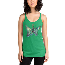 Load image into Gallery viewer, Sky Blue Butterfly Silks Racerback Tank