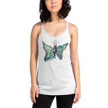 Load image into Gallery viewer, Sky Blue Butterfly Silks Racerback Tank