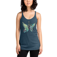 Load image into Gallery viewer, Sky Blue Butterfly Silks Racerback Tank