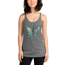 Load image into Gallery viewer, Sky Blue Butterfly Silks Racerback Tank