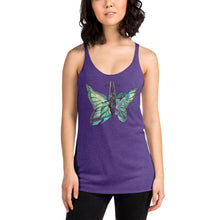 Load image into Gallery viewer, Sky Blue Butterfly Silks Racerback Tank