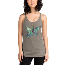 Load image into Gallery viewer, Sky Blue Butterfly Silks Racerback Tank