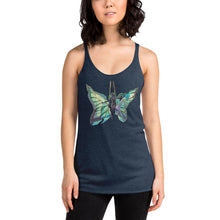 Load image into Gallery viewer, Sky Blue Butterfly Silks Racerback Tank