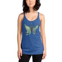 Load image into Gallery viewer, Sky Blue Butterfly Silks Racerback Tank