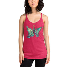 Load image into Gallery viewer, Sky Blue Butterfly Silks Racerback Tank