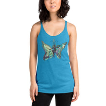 Load image into Gallery viewer, Sky Blue Butterfly Silks Racerback Tank