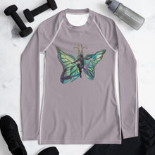 Load image into Gallery viewer, Sky Blue Butterfly Silks Aerialist Shirt
