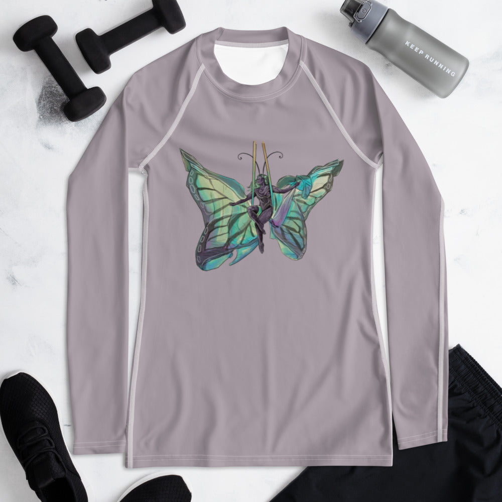 Sky Blue Butterfly Silks Aerialist Shirt