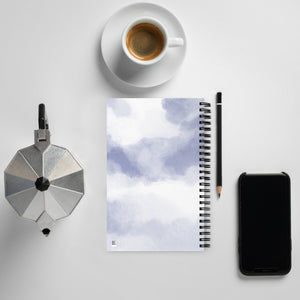 Balloon Trapeze Spiral Notebook With Clouds