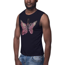 Load image into Gallery viewer, Pink Butterfly Silks Men&#39;s Muscle Shirt

